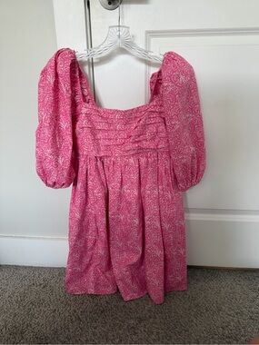 Abercrombie & Fitch Emerson Poplin Puff Sleeve Mini Dress